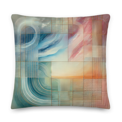 Abstract Art Pillow: Poised Harmony