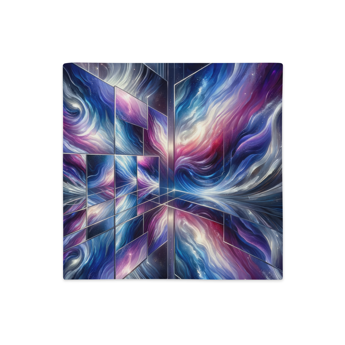 Abstract Art Pillow Case: Reflective Realms (Cover Only)