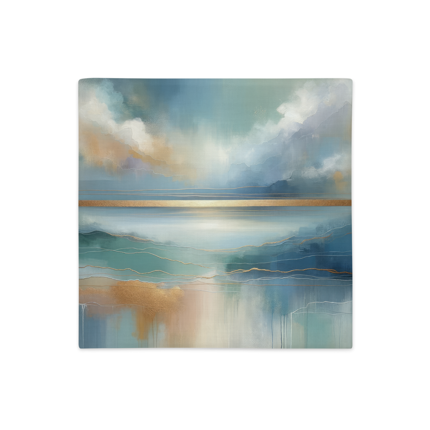 Abstract Art Pillow Case: Steady Horizons (Cover Only)