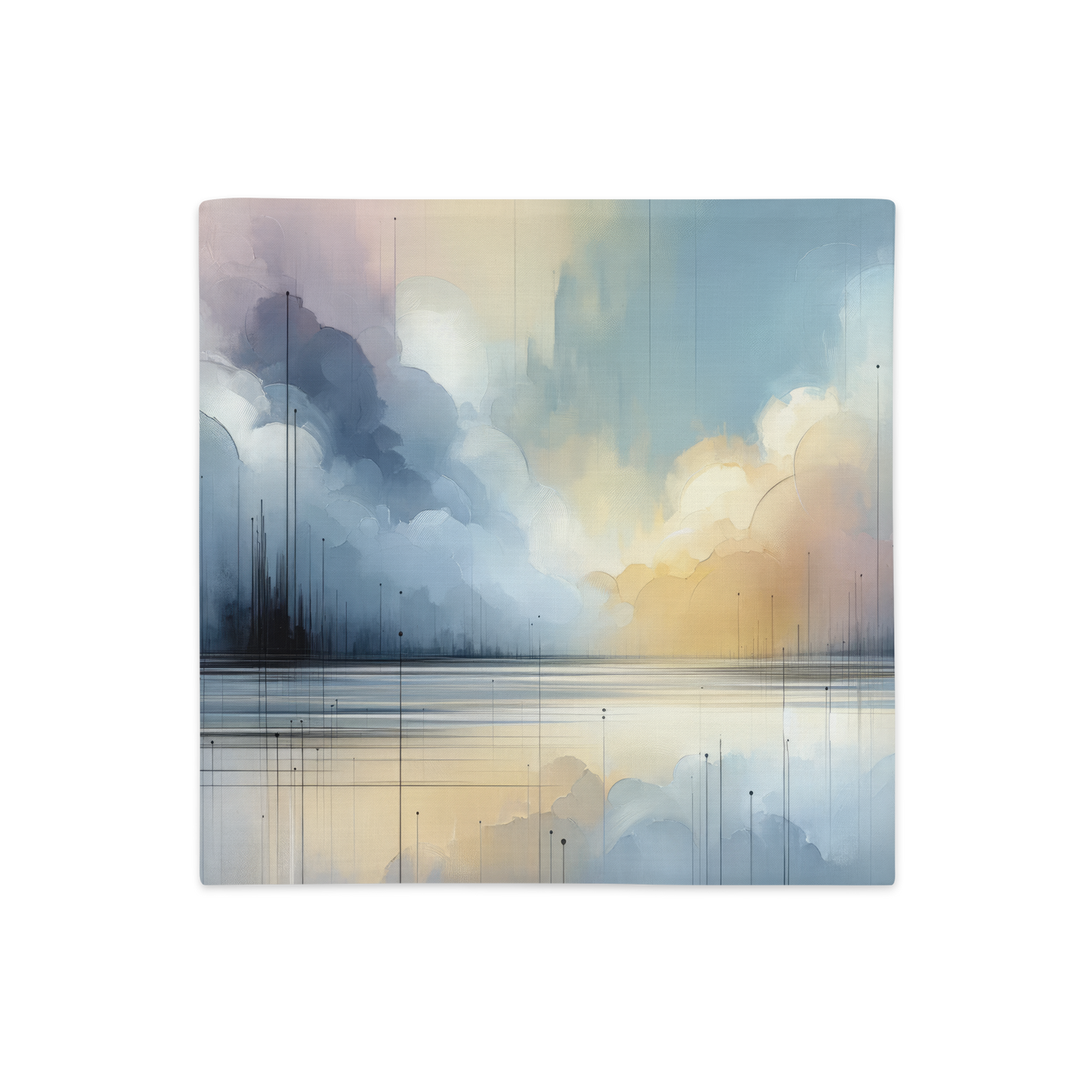 Abstract Art Pillow Case: Attentive Aether (Cover Only)