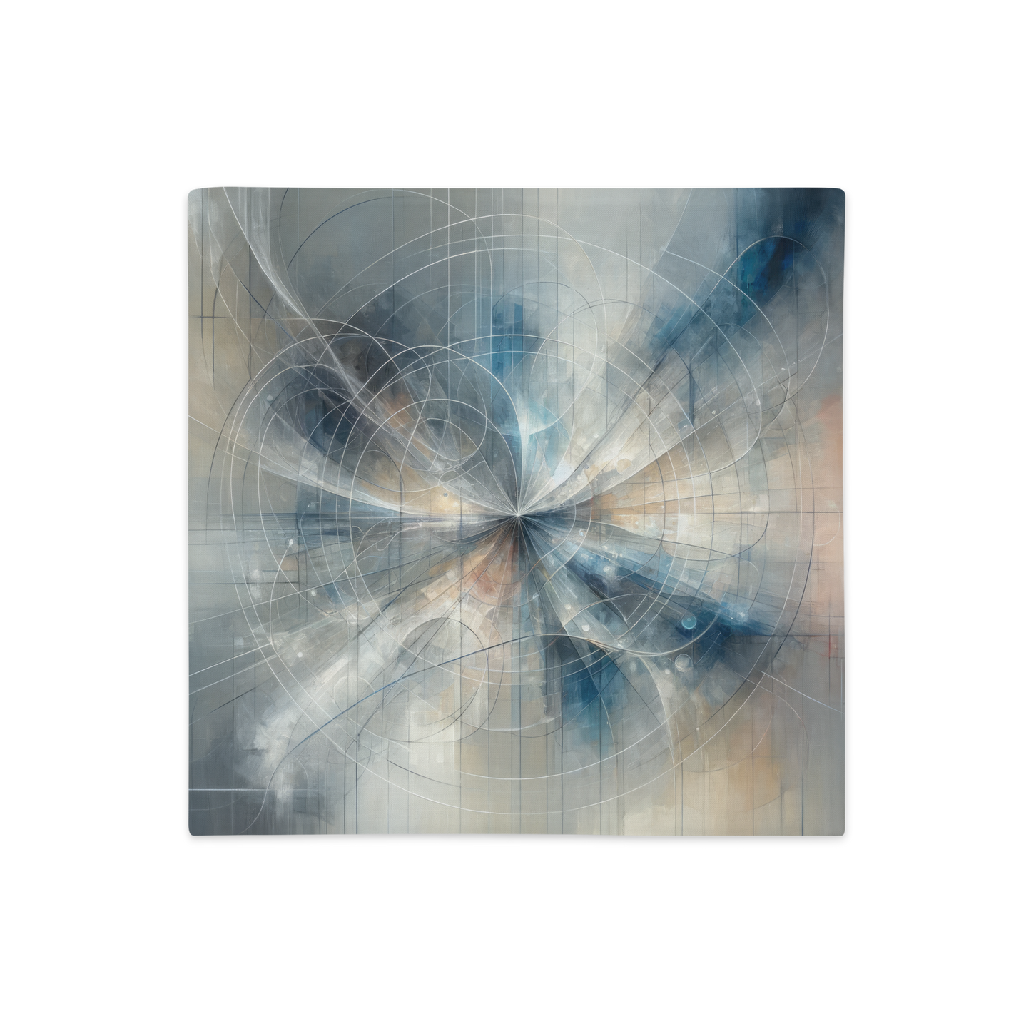 Abstract Art Pillow Case: Contemplative Convergence (Cover Only)