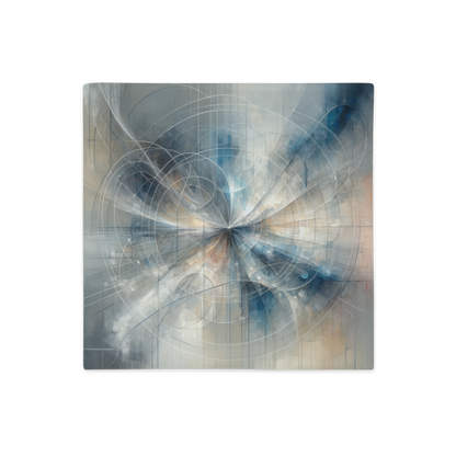 Abstract Art Pillow Case: Contemplative Convergence (Cover Only)