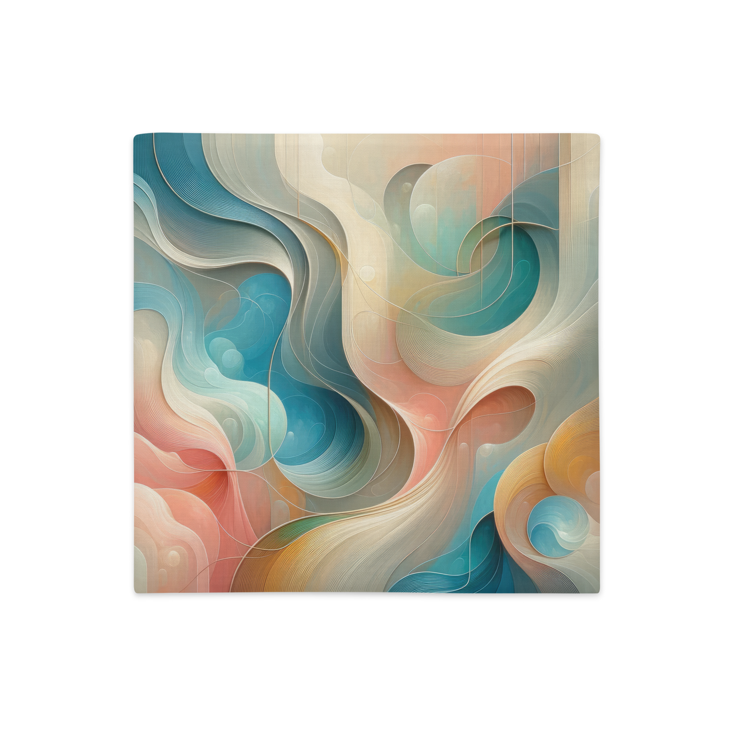 Abstract Art Pillow Case: Harmony in Motion (Cover Only)