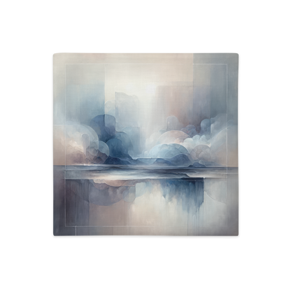 Abstract Art Pillow Case: Reflective Depths (Cover Only)