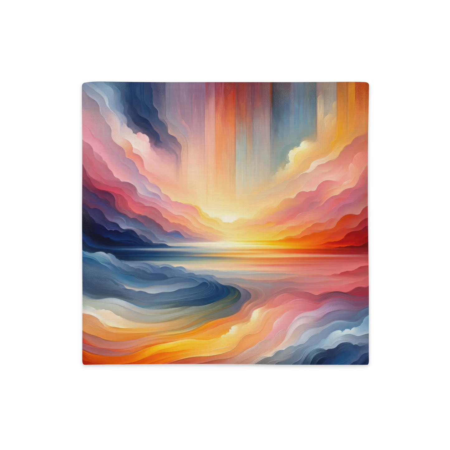 Abstract Art Pillow Case: Foresight Horizon (Cover Only)