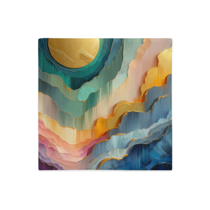 Abstract Art Pillow Case: Temporal Progression (Cover Only)