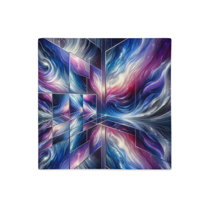 Abstract Art Pillow Case: Reflective Realms (Cover Only)