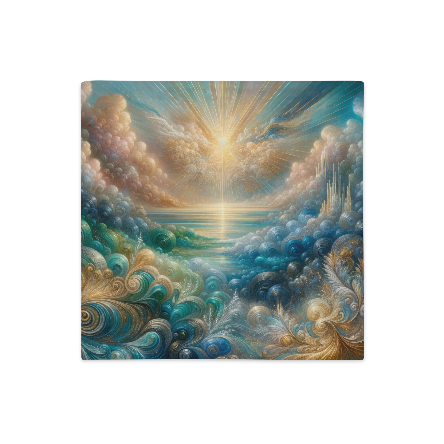 Abstract Art Pillow Case: Detailed Dreamscape (Cover Only)