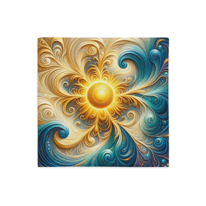 Abstract Art Pillow Case: Evolutionary Echoes (Cover Only)