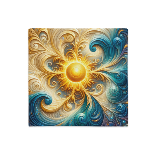 Abstract Art Pillow Case: Evolutionary Echoes (Cover Only)