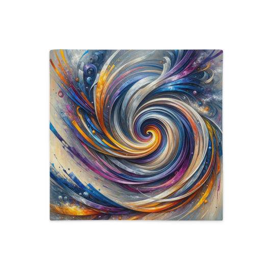 Abstract Art Pillow Case: Synthetic Symphony (Cover Only)