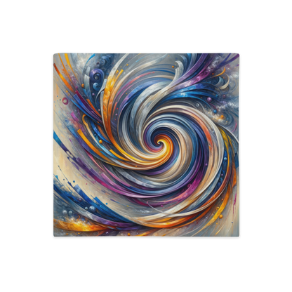 Abstract Art Pillow Case: Synthetic Symphony (Cover Only)