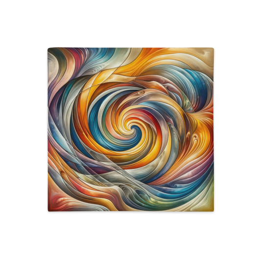 Abstract Art Pillow Case: Harmonic Fusion (Cover Only)