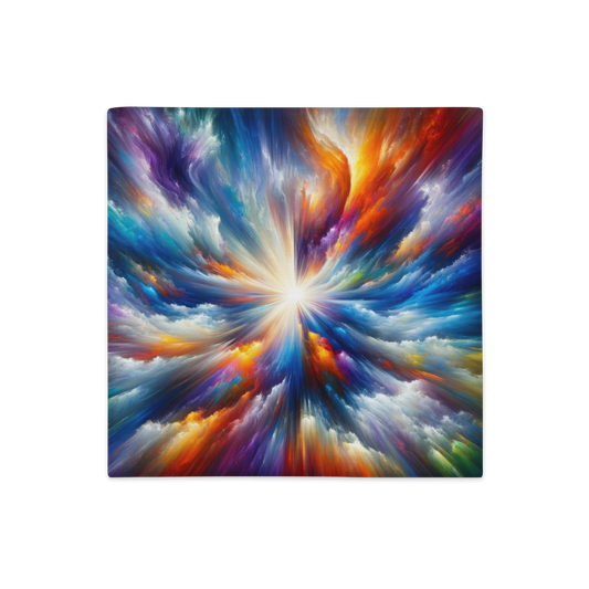 Abstract Art Pillow Case: Fusion Spectrum (Cover Only)