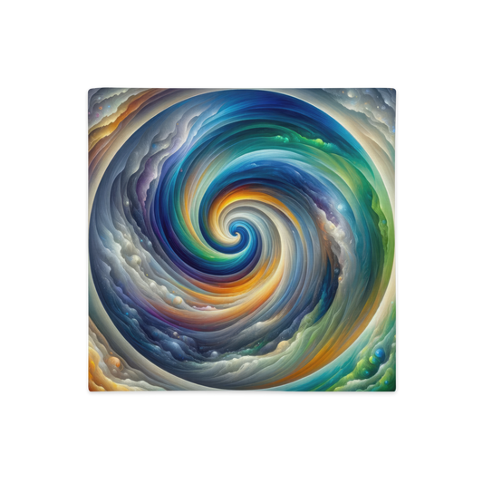 Abstract Art Pillow Case: Evolving Reflections (Cover Only)