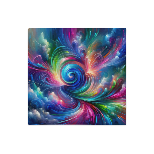 Abstract Art Pillow Case: Futuristic Fusion (Cover Only)