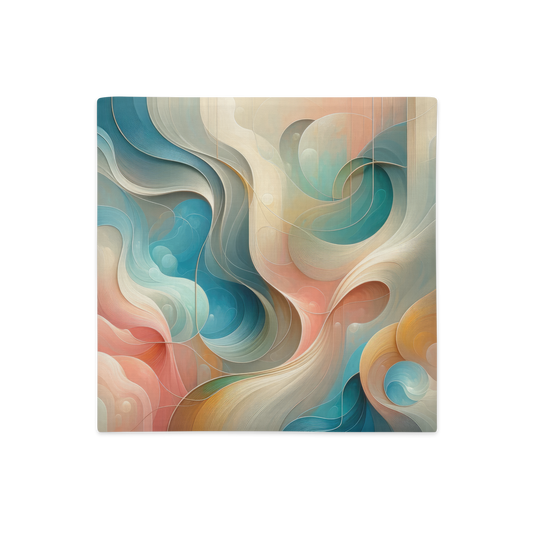 Abstract Art Pillow Case: Harmony in Motion (Cover Only)