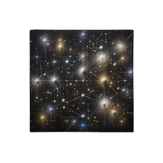 Abstract Art Pillow Case: Cognitive Constellations (Cover Only)