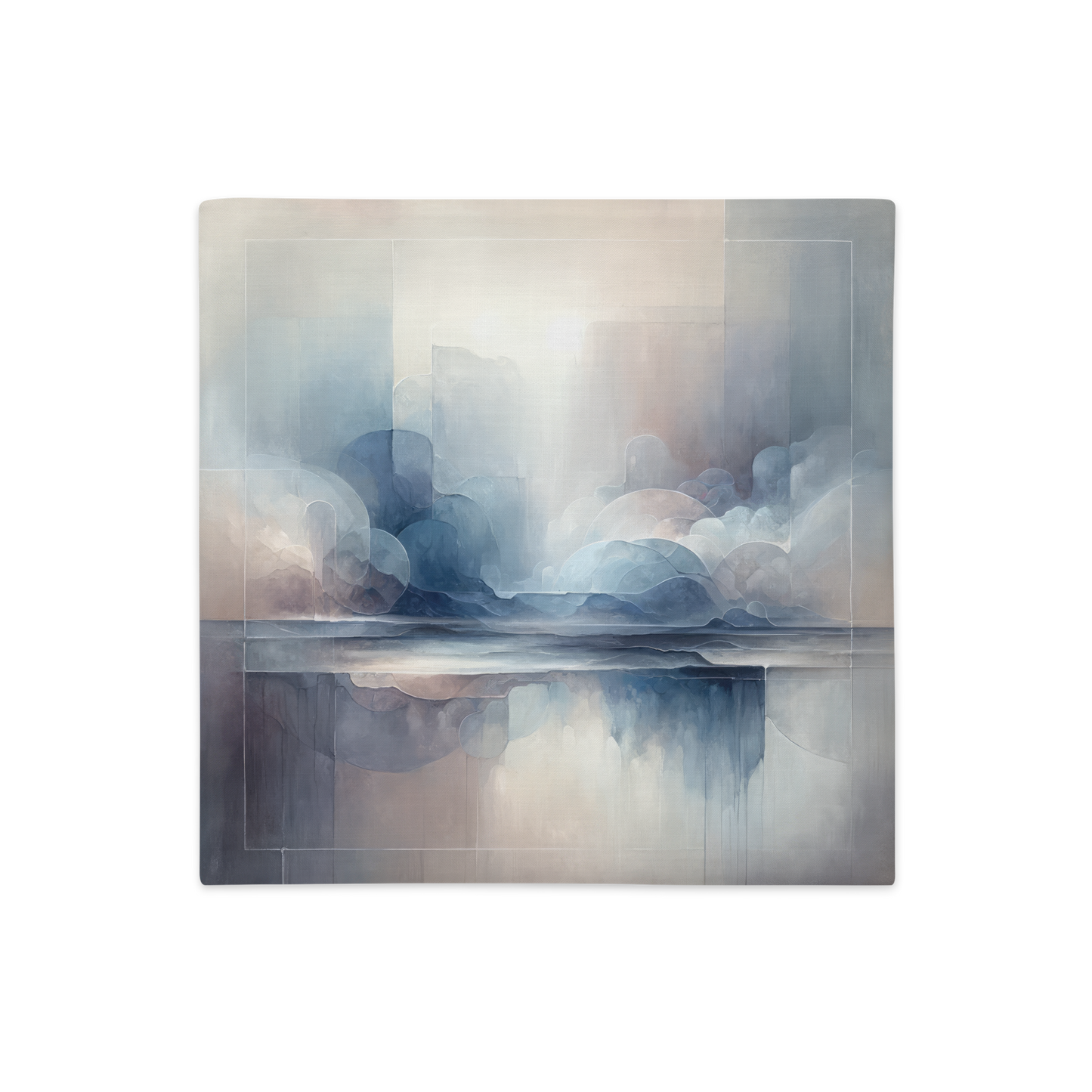 Abstract Art Pillow Case: Reflective Depths (Cover Only)