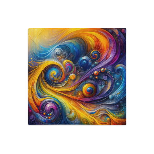 Abstract Art Pillow Case: Curiosity's Canvas (Cover Only)