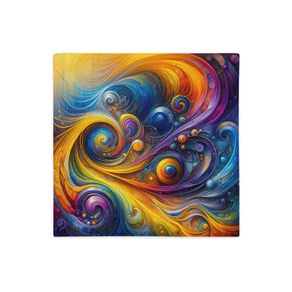 Abstract Art Pillow Case: Curiosity's Canvas (Cover Only)