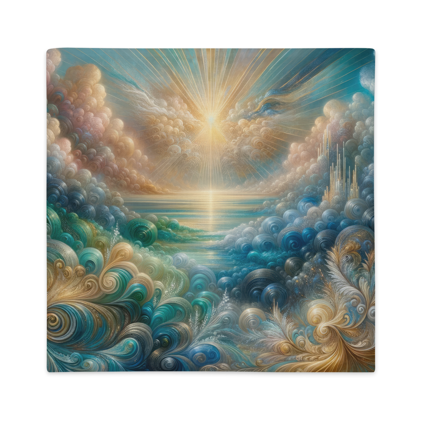 Abstract Art Pillow Case: Detailed Dreamscape (Cover Only)