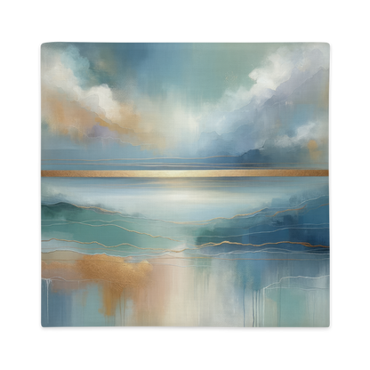Abstract Art Pillow Case: Steady Horizons (Cover Only)