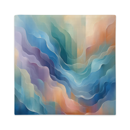 Abstract Art Pillow Case: Unveiling Veils (Cover Only)