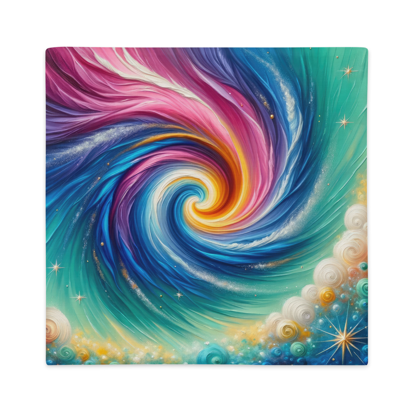 Abstract Art Pillow Case: Harmonic Hues (Cover Only)