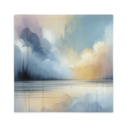 Abstract Art Pillow Case: Attentive Aether (Cover Only)