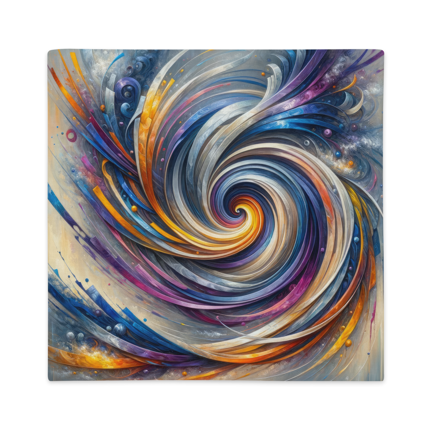 Abstract Art Pillow Case: Synthetic Symphony (Cover Only)