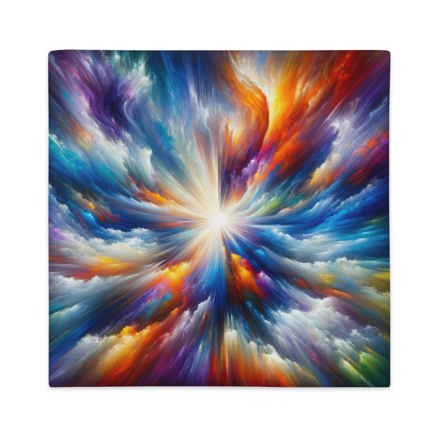 Abstract Art Pillow Case: Fusion Spectrum (Cover Only)