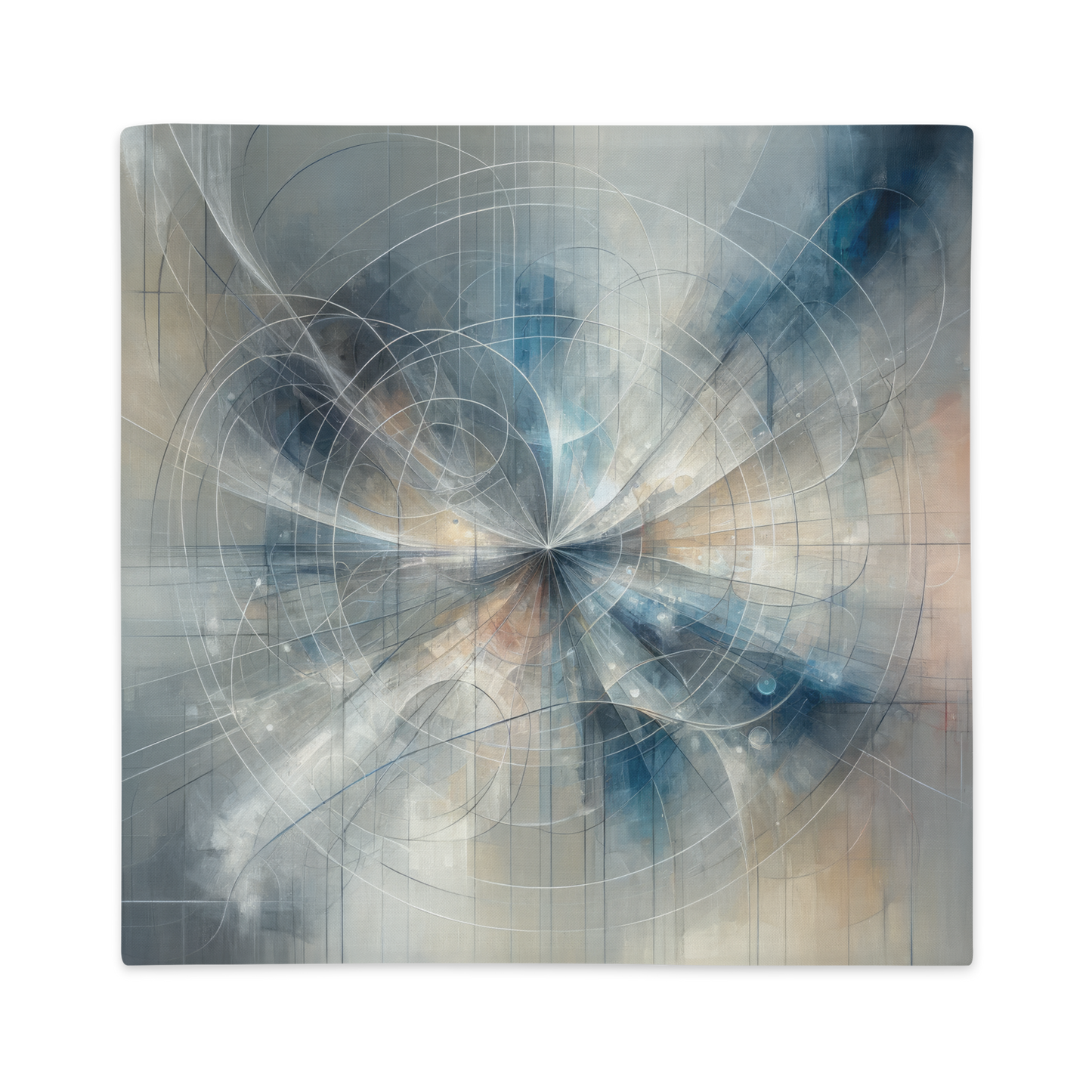 Abstract Art Pillow Case: Contemplative Convergence (Cover Only)