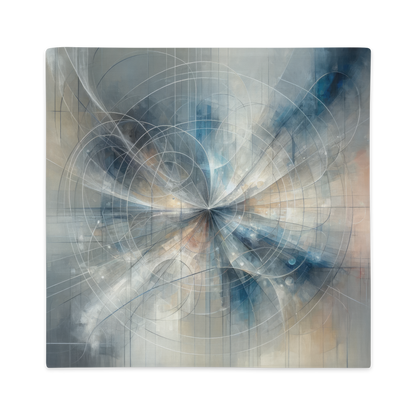 Abstract Art Pillow Case: Contemplative Convergence (Cover Only)