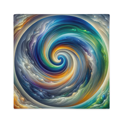 Abstract Art Pillow Case: Evolving Reflections (Cover Only)
