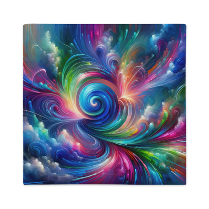 Abstract Art Pillow Case: Futuristic Fusion (Cover Only)