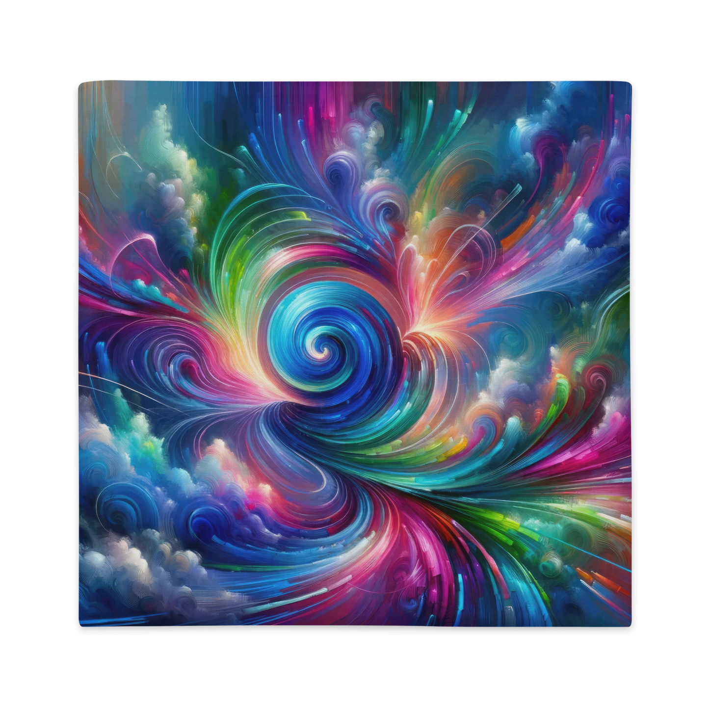 Abstract Art Pillow Case: Futuristic Fusion (Cover Only)