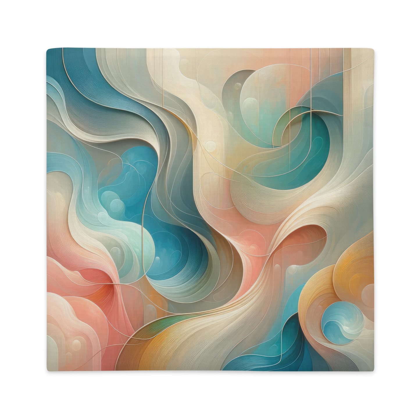 Abstract Art Pillow Case: Harmony in Motion (Cover Only)
