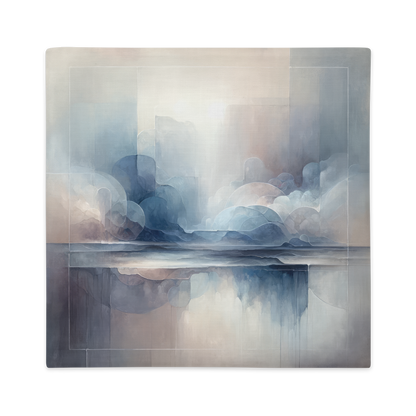 Abstract Art Pillow Case: Reflective Depths (Cover Only)