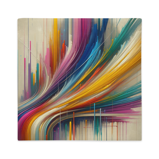 Abstract Art Pillow Case: Anticipation Spectrum (Cover Only)