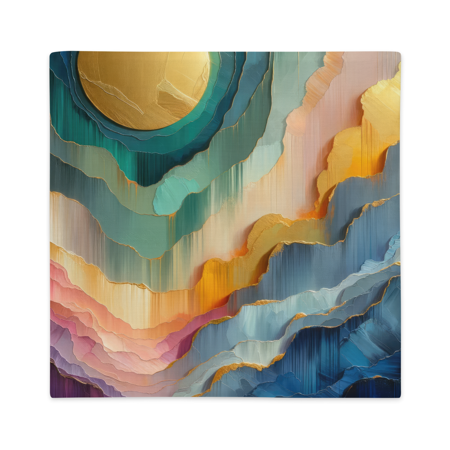 Abstract Art Pillow Case: Temporal Progression (Cover Only)