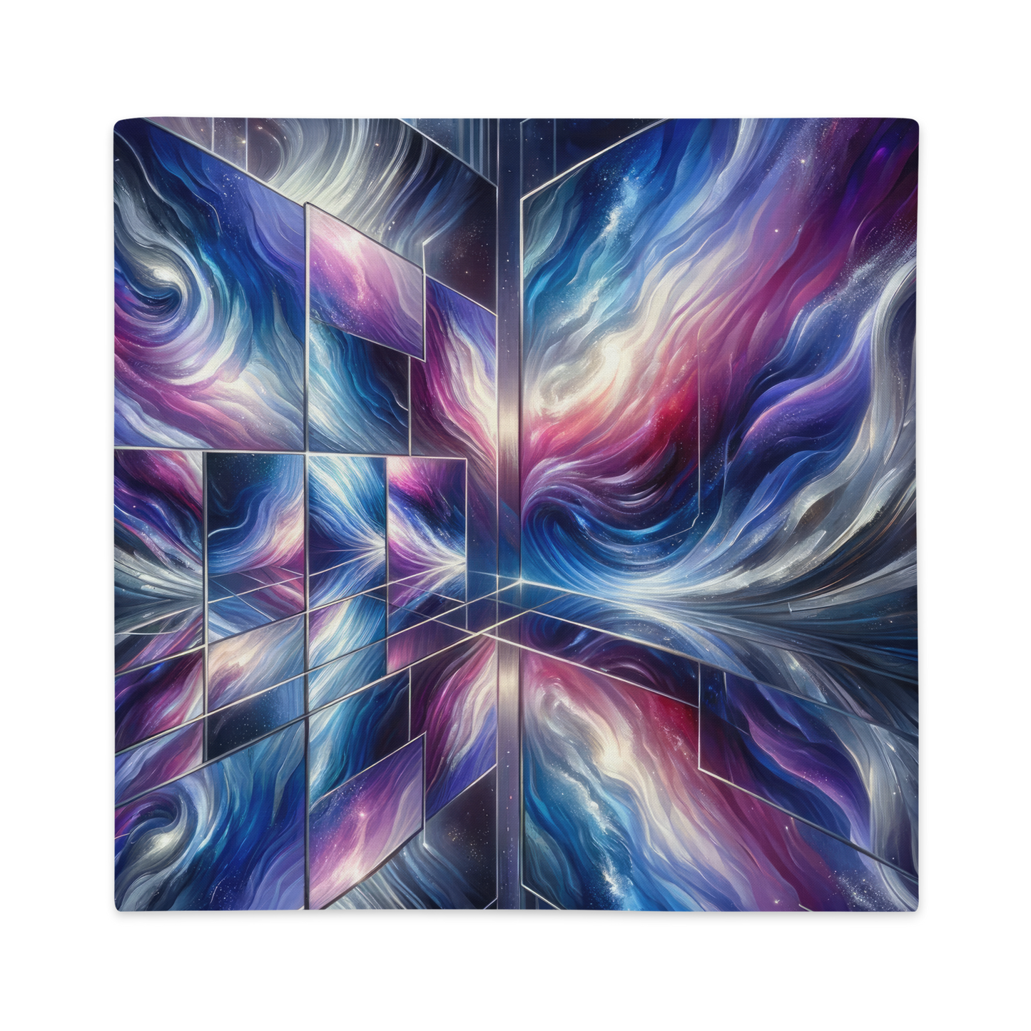 Abstract Art Pillow Case: Reflective Realms (Cover Only)