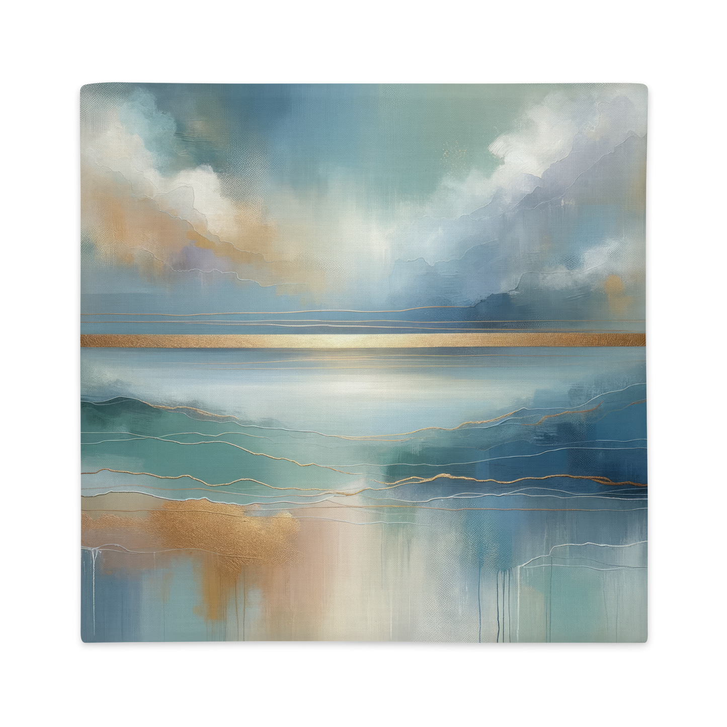 Abstract Art Pillow Case: Steady Horizons (Cover Only)