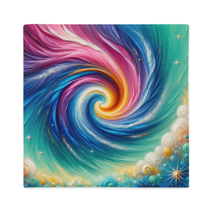 Abstract Art Pillow Case: Harmonic Hues (Cover Only)