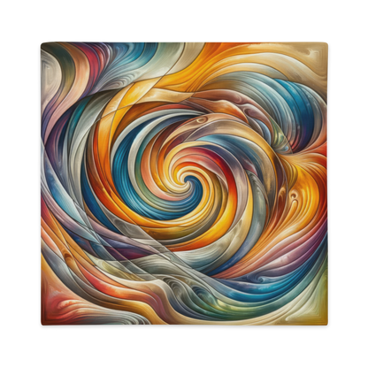 Abstract Art Pillow Case: Harmonic Fusion (Cover Only)