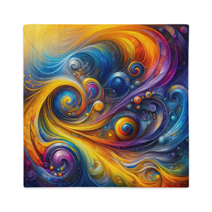 Abstract Art Pillow Case: Curiosity's Canvas (Cover Only)