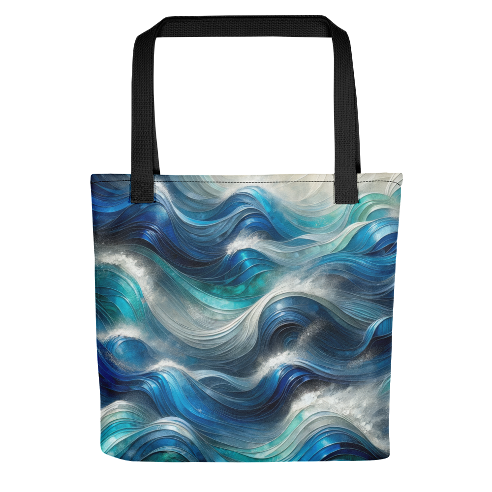 Abstract Art Tote Bag: Resolute Waves