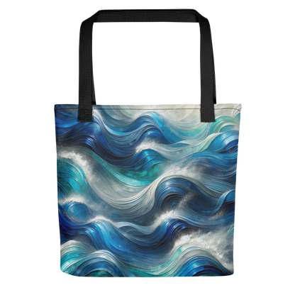 Abstract Art Tote Bag: Resolute Waves