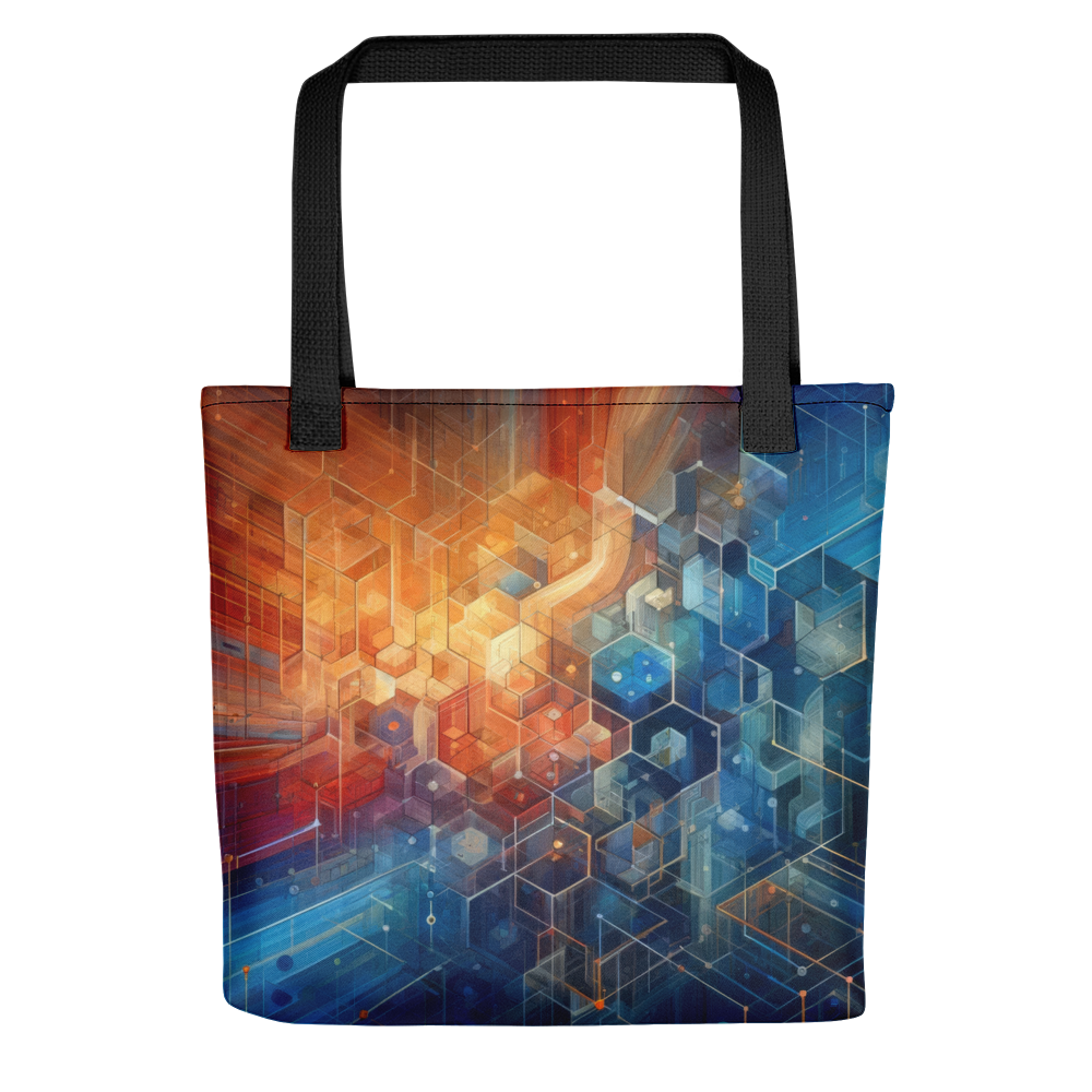 Abstract Art Tote Bag: Engaged Synergy