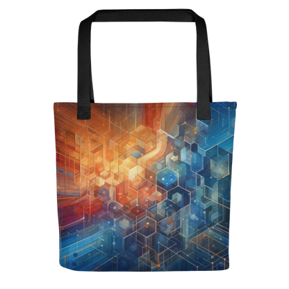 Abstract Art Tote Bag: Engaged Synergy